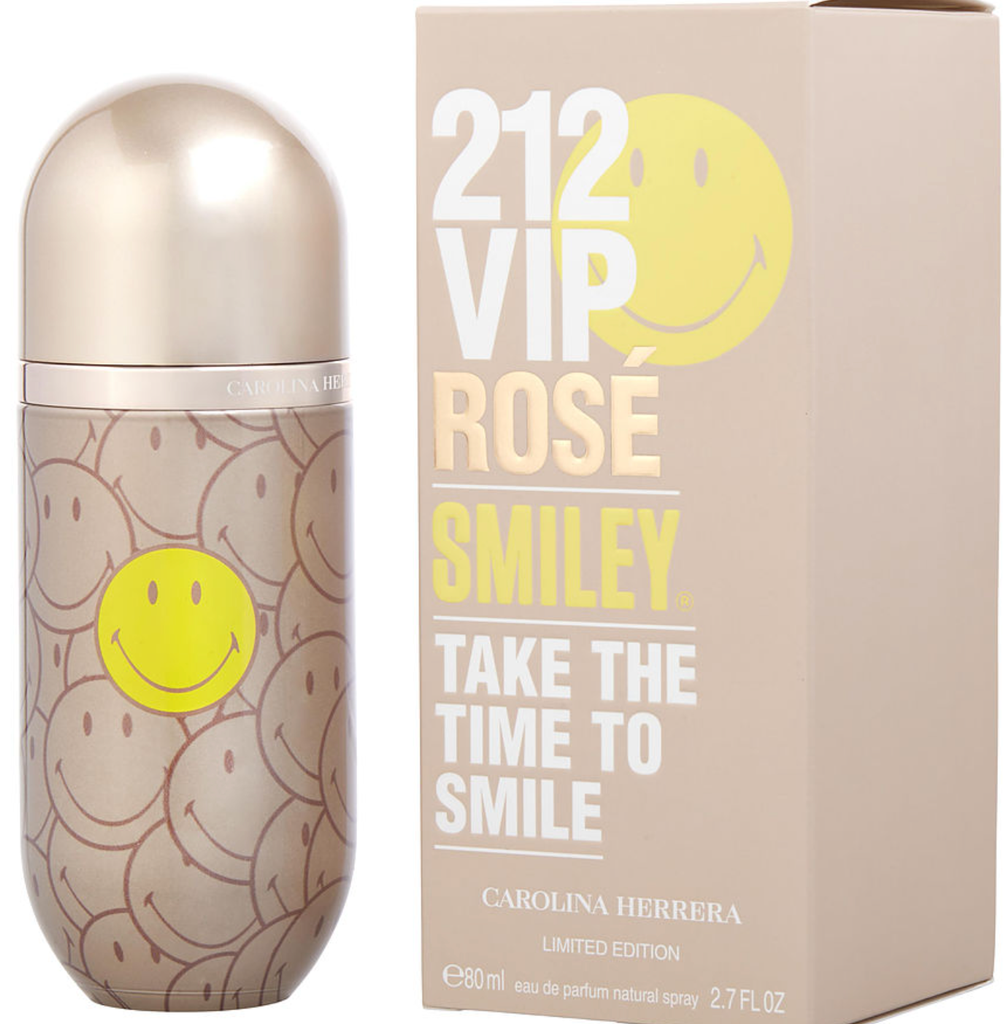 212 VIP ROSE SMILEY Eau De Parfum Spray 2.7oz women (Limited Edition)