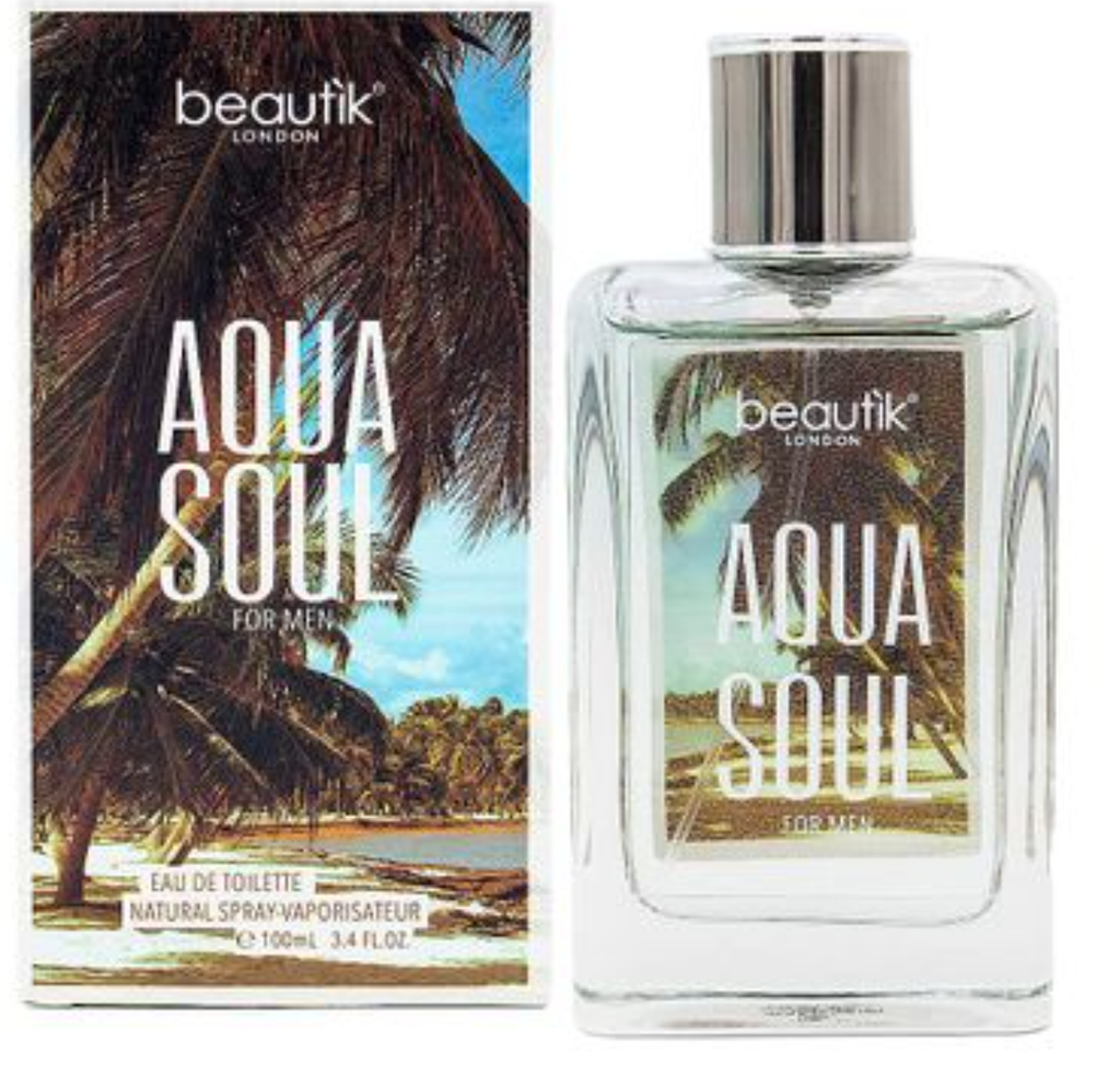 AQUA SOUL BY BEAUTIK Eau De toilette Spray 3.4oz men