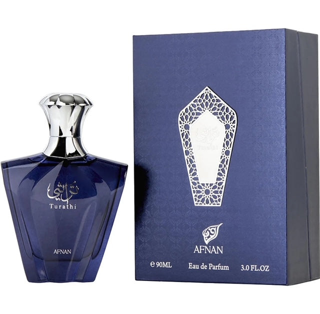 TURATHI BLUE BY AFNAN MEN EAU DE PARFUM 3.0 OZ