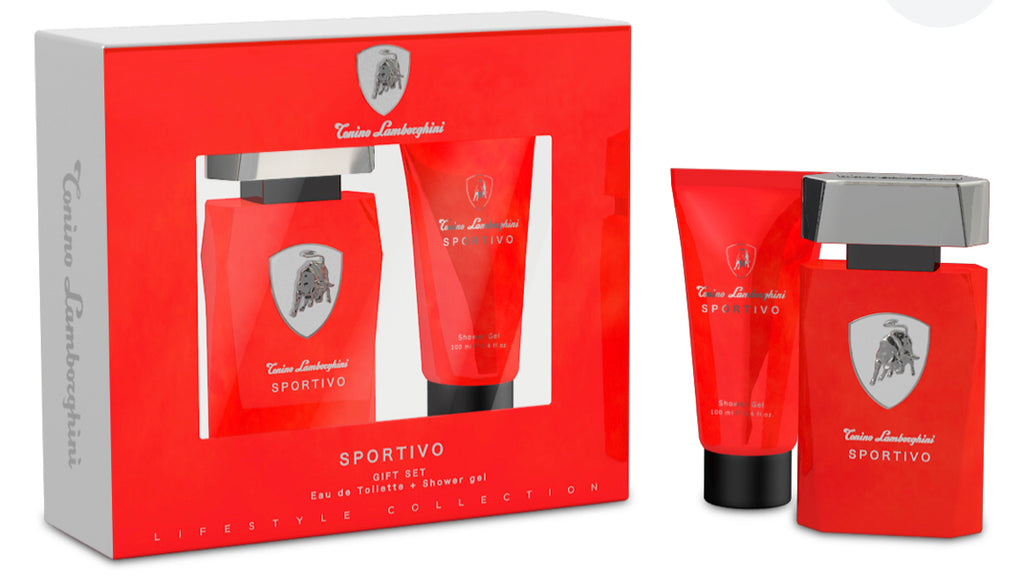 LAMBORGHINI SPORTIVO Eau De Toilette Spray 2.5oz/After Shave Balm 3.4oz