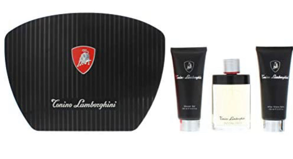 LAMBORGHINI INVINCIBILE Eau De Toilette 4.2oz/Shower Gel + After Shave Balm 5.0oz