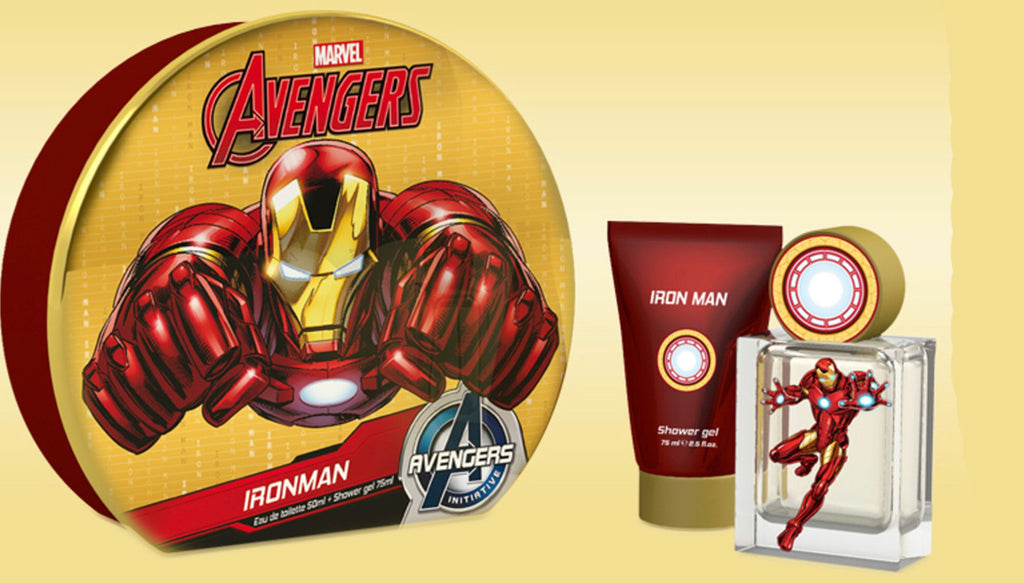 IRON MAN TIN SET Eau De Toilette Spray 1.7oz/Shower Gel 2.5oz