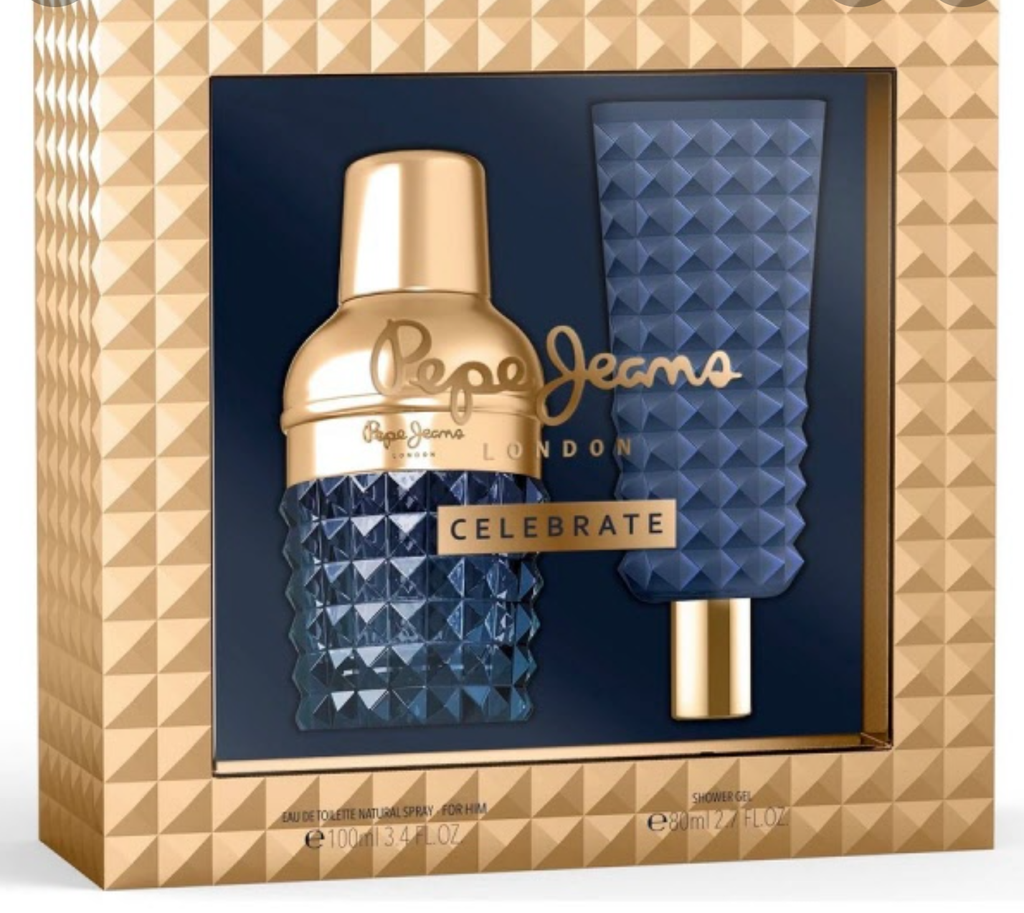 PEPE JEANS CELEBRATE FOR HIM Eau De Parfum Spray 3.4oz Shower Gel