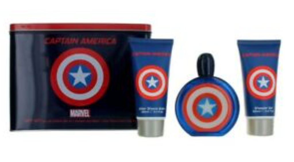 CAPTAIN AMERICA Eau De Toilette 3.4oz/Shower Gel+After Shave Balm 3.4oz