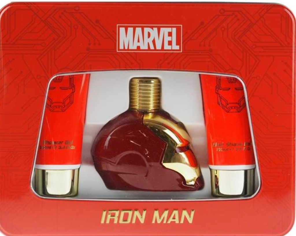 IRON MAN Eau De Toilette Spray 3.4oz/Shower Gel+After Shave Balm 3.4oz