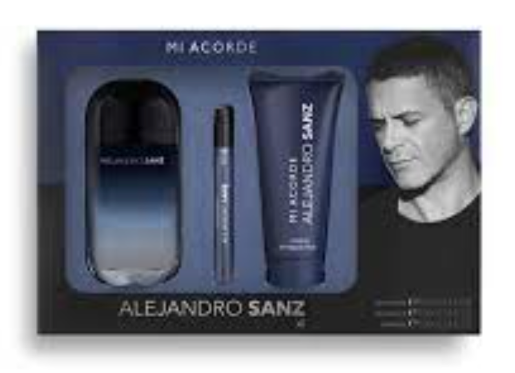 MI ACORDE ALEJANDRO SANZ Eau De Toilette 3.4oz/edt 0.34oz/Shower Gel 3.4oz men